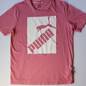 PUMA Men's Medium Short Sleeve Pink Tee